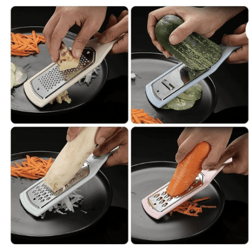 Stainless Steel Vegetable Cutter Grater Set Plastic Manual Household Wire Wiper - Image 4